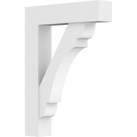 Ekena Millwork Standard Olympic Architectural Grade PVC Bracket with Block Ends, 3"W x 18"D x 24"H BKTP03X18X24OLY05